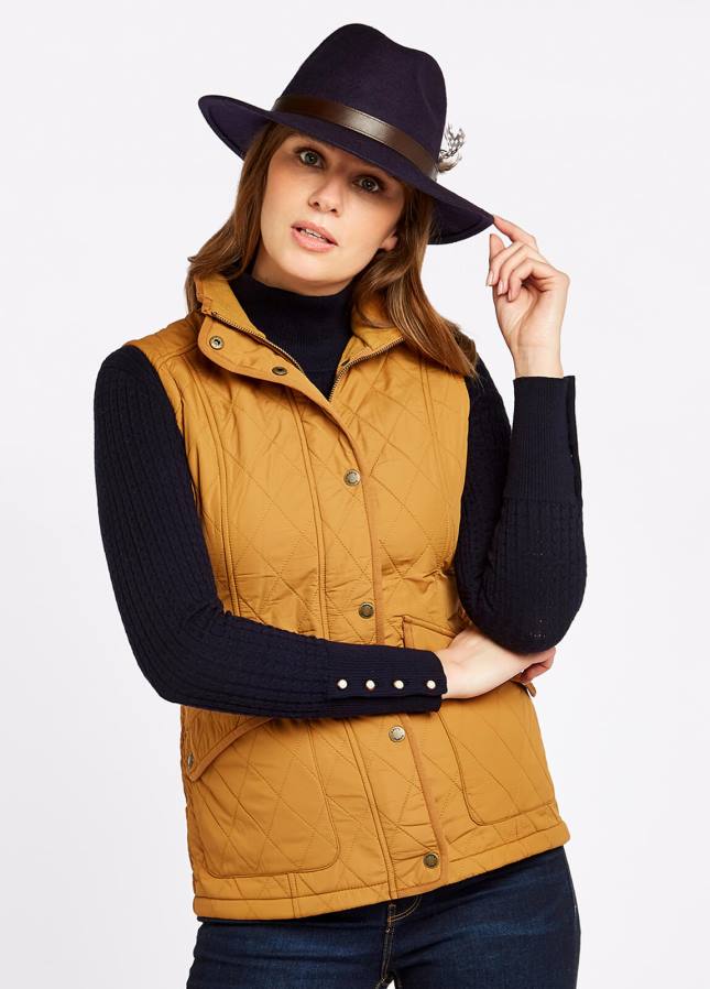 Dubarry Clonmel gewatteerd gilet 80P6586 amber Dubarry nederland