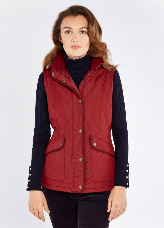 Dubarry Clonmel gewatteerd gilet 80P6710 robijn Dubarry necklace