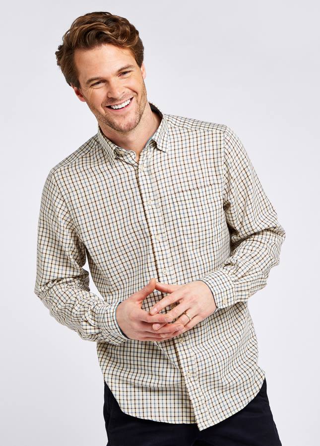 Dubarry Connell Tattersall geruit overhemd 80P6980 leiblauw Dubarry necklace