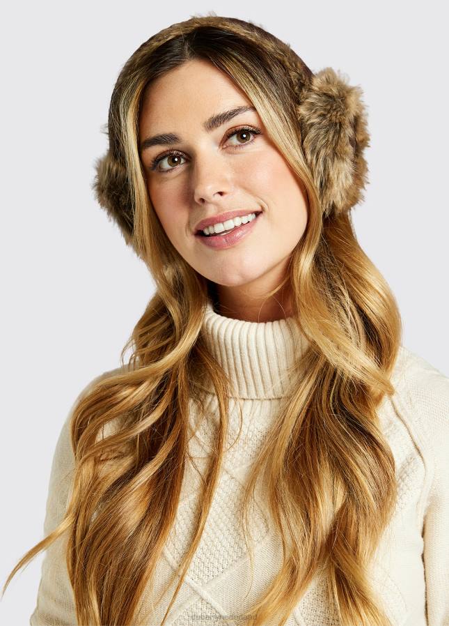 Dubarry Hillcrest oorwarmers van imitatiebont 80P6430 chinchilla Dubarry necklace