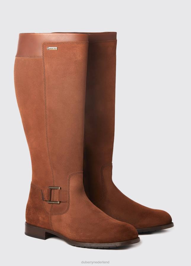 Dubarry Limerick leren laars met zool 80P6656 roodbruin Dubarry nederland