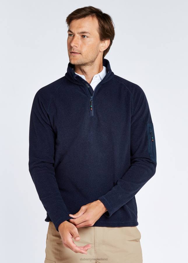 Dubarry Monaco fleece met kwartrits 80P6986 marine Dubarry nederland