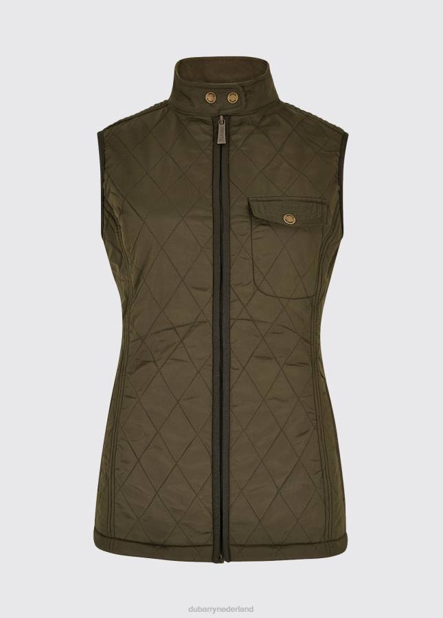 Dubarry Rathdown gewatteerd gilet 80P6254 olijf Dubarry newport sailing boots