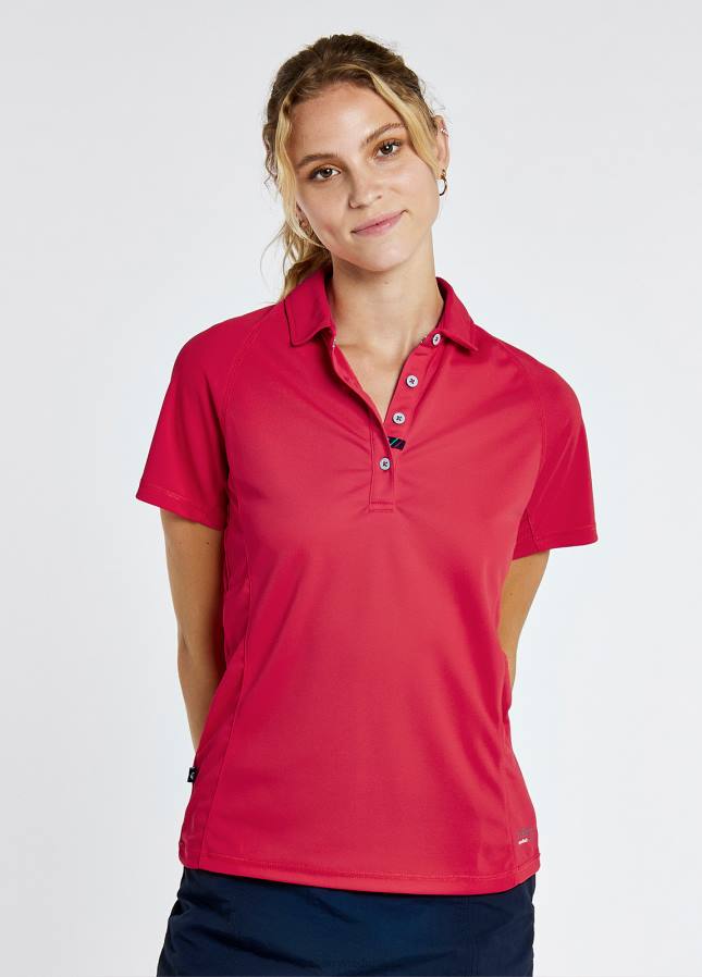 Dubarry Riviera technische polo 80P6162 rood Dubarry verkooppunten nederland