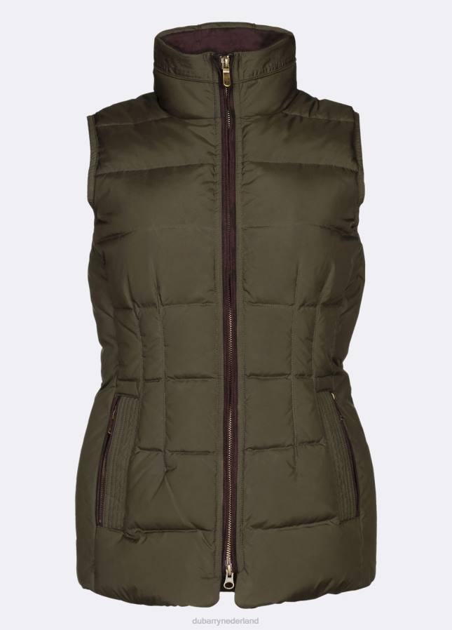 Dubarry Spiddal gewatteerd gilet 80P6285 olijf Dubarry necklace
