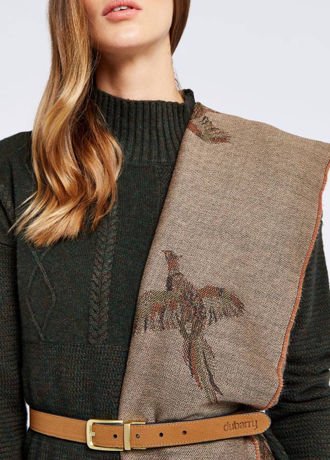 Dubarry berkendale wollen stola 80P6286 taupe Dubarry nederland