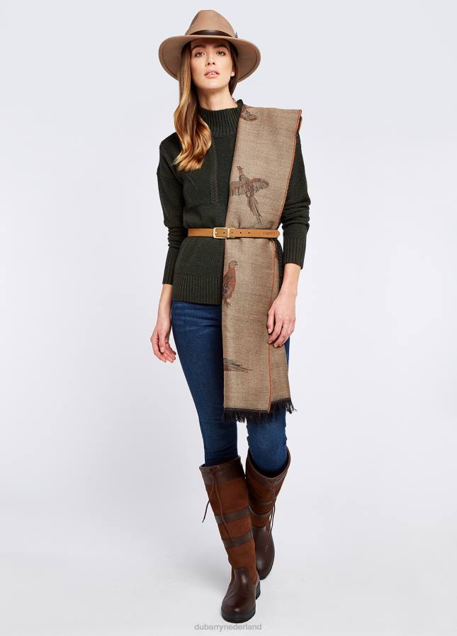 Dubarry berkendale wollen stola 80P6286 taupe Dubarry nederland