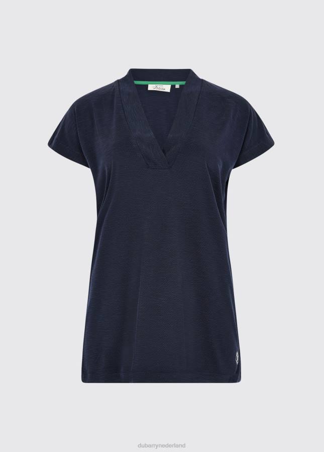 Dubarry coolestown top met kapmouwtjes 80P6577 marine Dubarry verkooppunten nederland