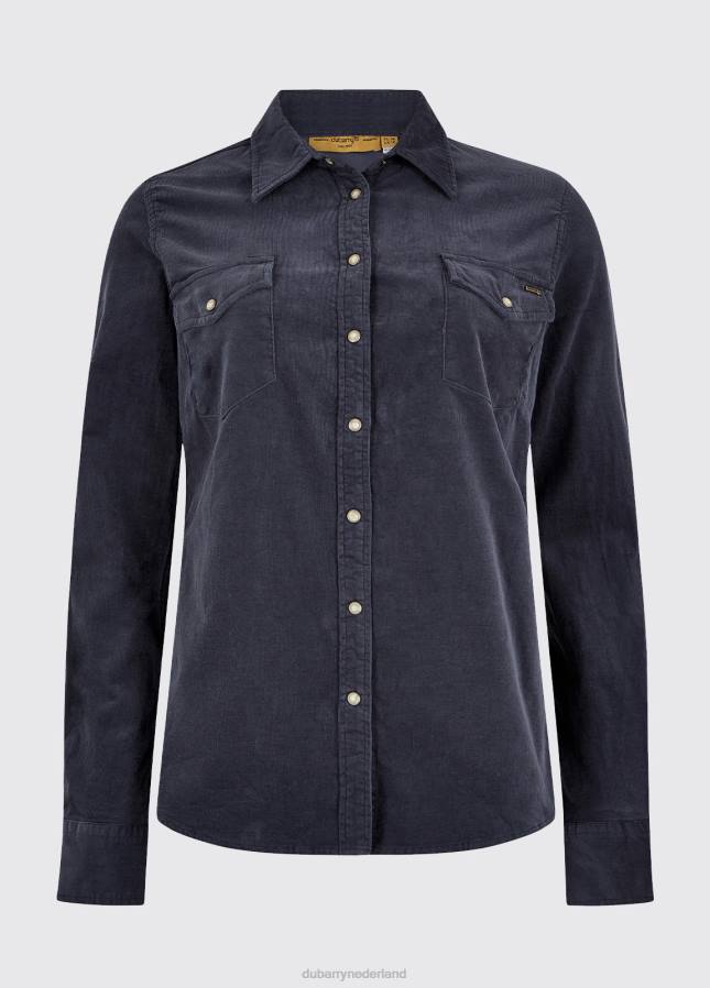 Dubarry engelwortel overhemd met pincord 80P6263 indigo Dubarry newport