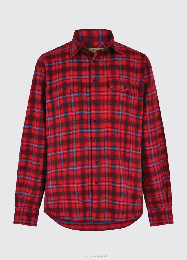 Dubarry flanellen overhemd met Shelbourne-ruit 80P61091 kardinaal Dubarry nederland