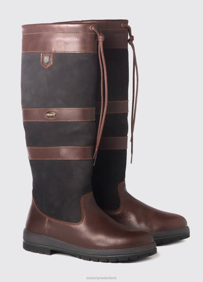 Dubarry galway slimfit countrylaars 80P644 zwart bruin Dubarry newport sailing boots