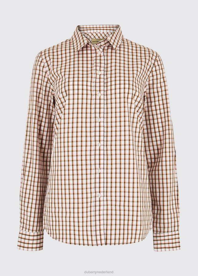 Dubarry gillyflower geruit overhemd 80P6772 olijf multi Dubarry verkooppunten nederland