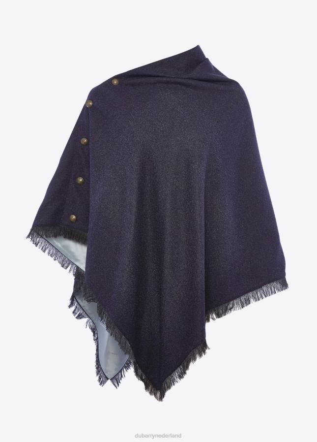 Dubarry hazelhout tweed poncho 80P6207 marine Dubarry verkooppunten nederland