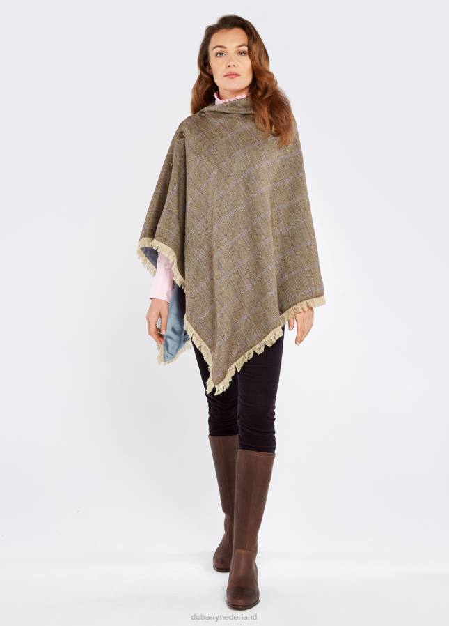 Dubarry hazelhout tweed poncho 80P6273 houtroos Dubarry newport