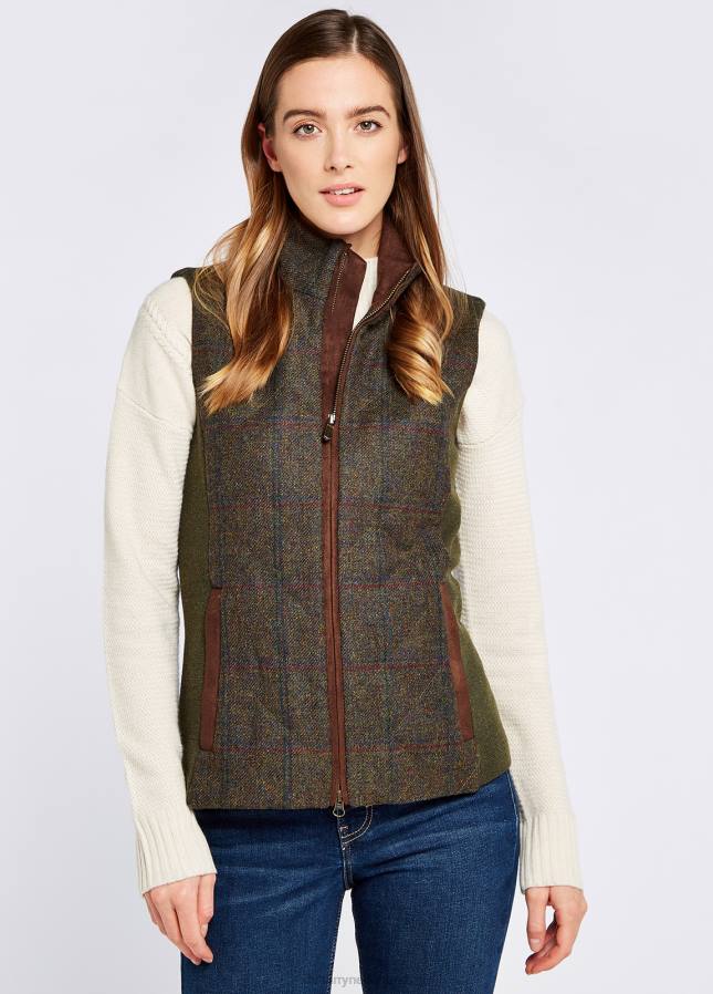 Dubarry jeneverbes tweed gilet 80P6510 hemlock Dubarry necklace
