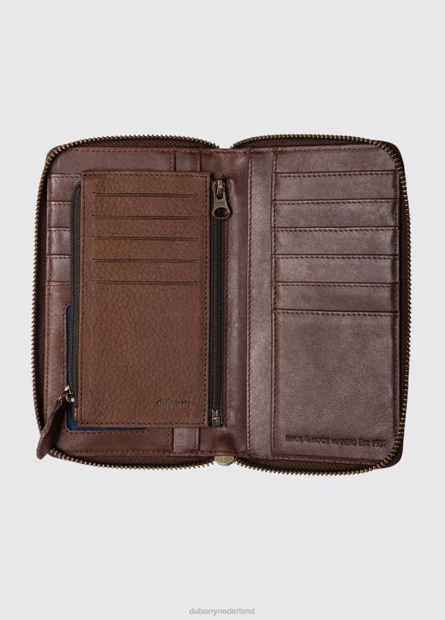 Dubarry leren portemonnee van letterkenny 80P6573 okkernoot Dubarry newport