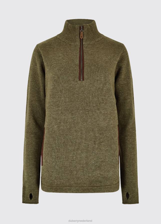 Dubarry morrisey trui met ritshals 80P6274 schemerig groen Dubarry newport sailing boots