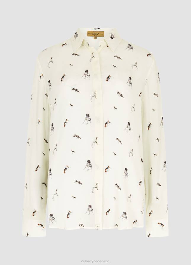 Dubarry overhemd met Daphne Hound-print 80P6708 room Dubarry newport