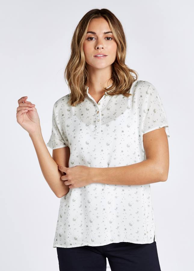 Dubarry top met watervalprint 80P6763 wit Dubarry newport