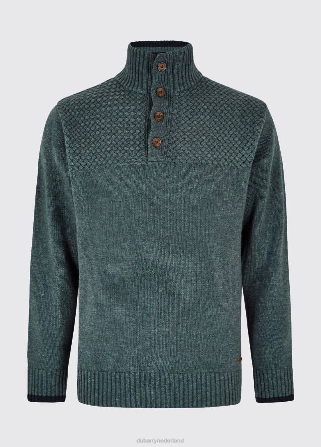 Dubarry trui met ronde hals en knoopsluiting 80P61123 donkere kiezelsteen Dubarry newport