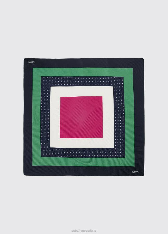 Dubarry ventry vierkante sjaal met print 80P6343 marine Dubarry newport