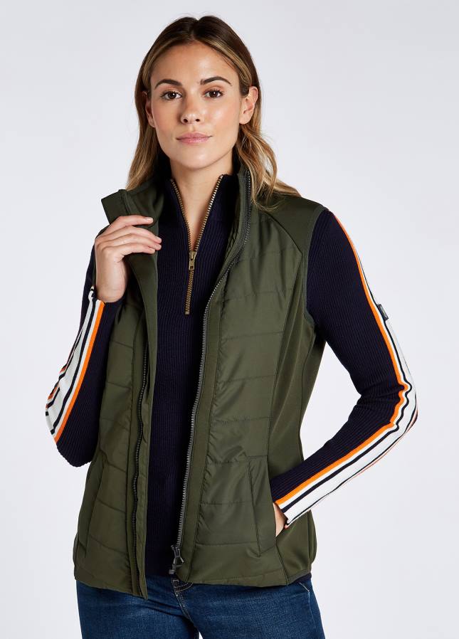 Dubarry foyle gilet 80P6705 pesto Dubarry necklace