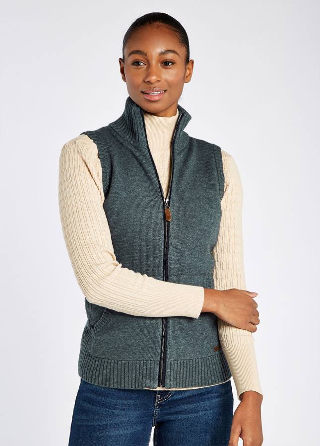 Dubarry zachte bodywarmer 80P6495 donkere kiezelsteen Dubarry necklace