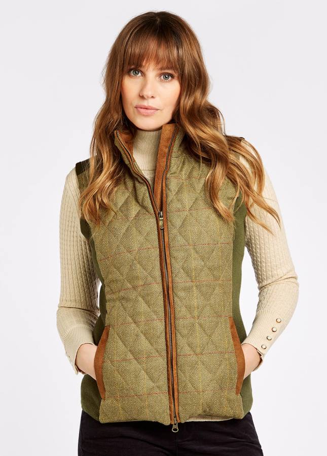 Dubarry jeneverbes tweed gilet 80P6532 iep Dubarry verkooppunten nederland