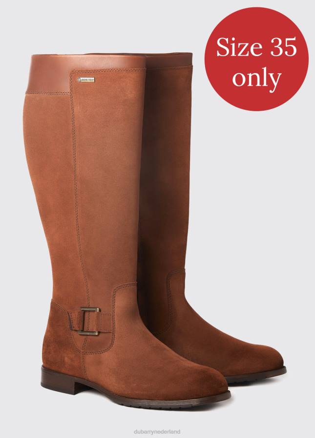 Dubarry Limerick leren laars met zool 80P6656 roodbruin Dubarry nederland